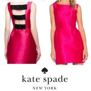 ♠️ Kate Spade ♠️ Hot Pink Fit & Flare, 3-Tier Bow Back Dress!